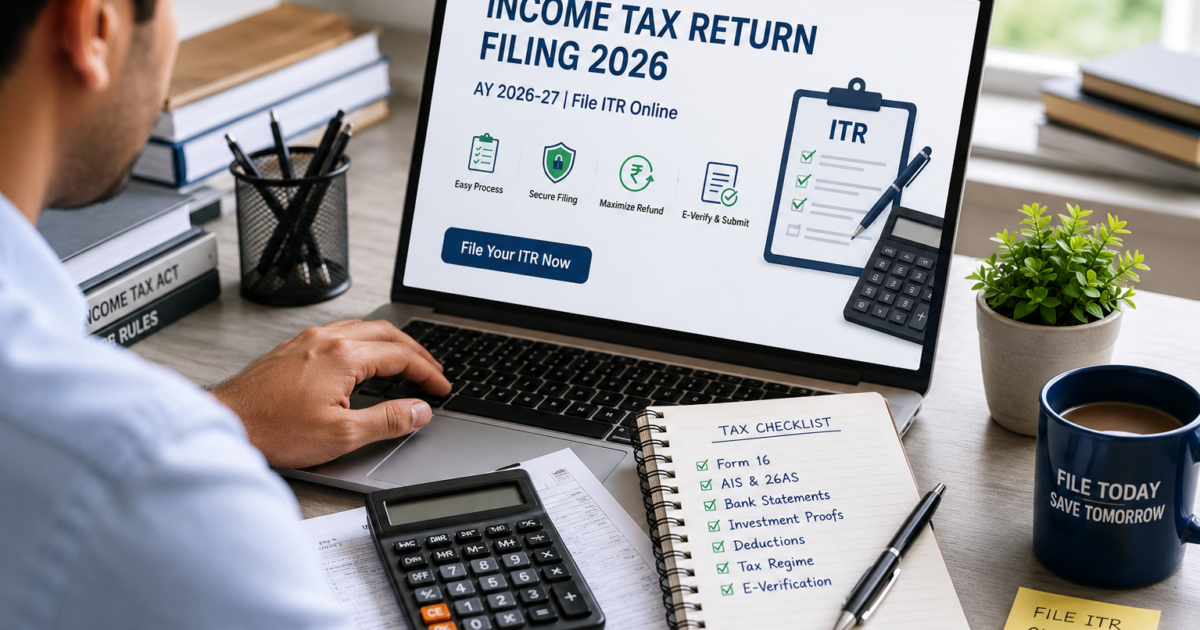 Income Tax Return Filing 2026: How to File ITR Online, Due Dates, Forms, Tax Regime & Penalties
