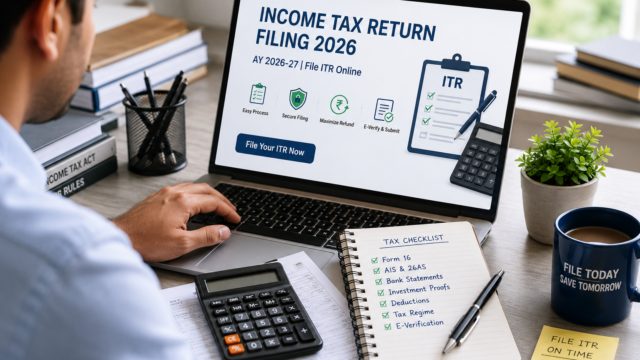 Income Tax Return Filing 2026: How to File ITR Online, Due Dates, Forms, Tax Regime & Penalties